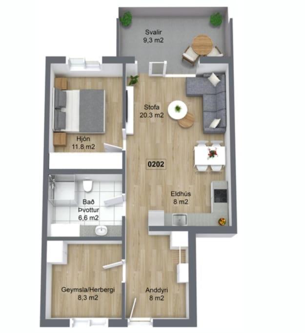 Nice & Cozy Two Bedroom Apartment With A Balcony Akureyri Eksteriør bilde